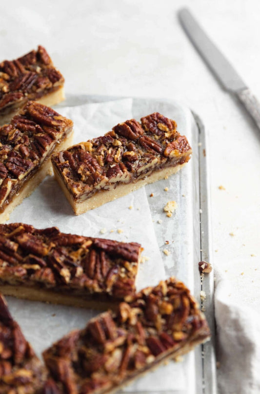 Holiday maple pecan bars